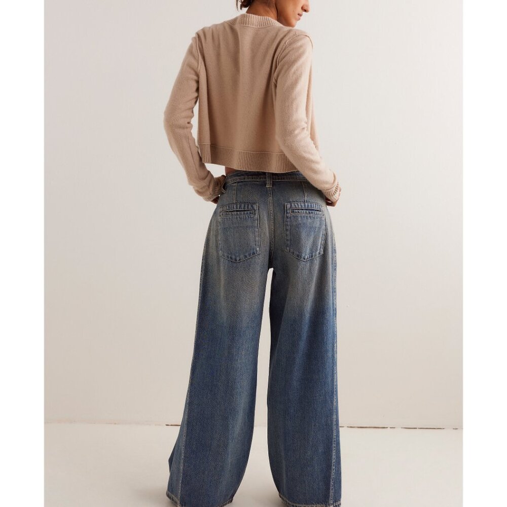 Free People- We The Free Bock Party Trouser Jeans - Picture 4 of 16